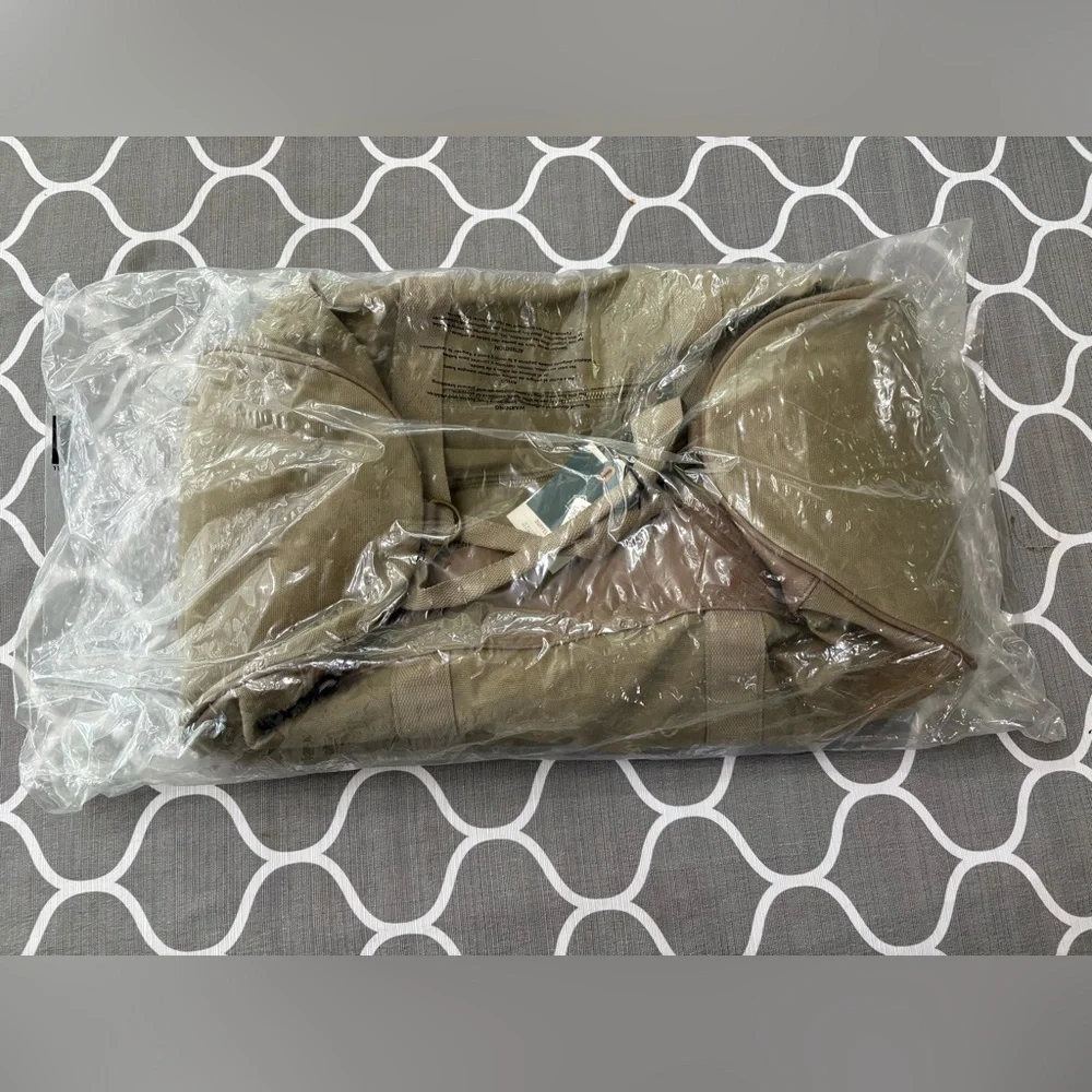 HEARTH & HAND with Magnolia Waxed Canvas Tan Duffel Travel Bag NWT